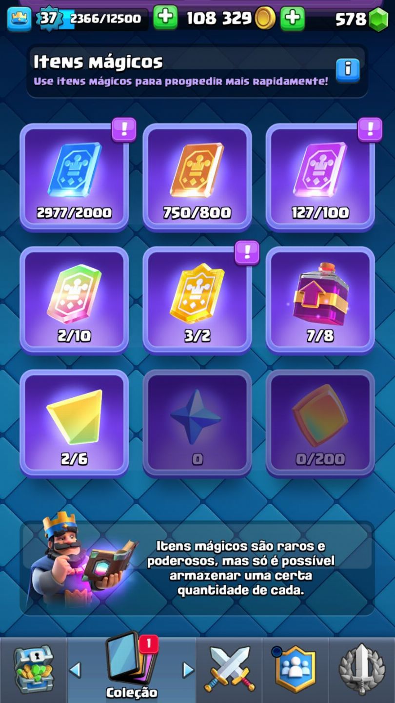CONTA DE CLASH 9 ANOS | MEGA CAVALEIRO EVO | 7600+ TROFÉUS | 119/121 CARTAS