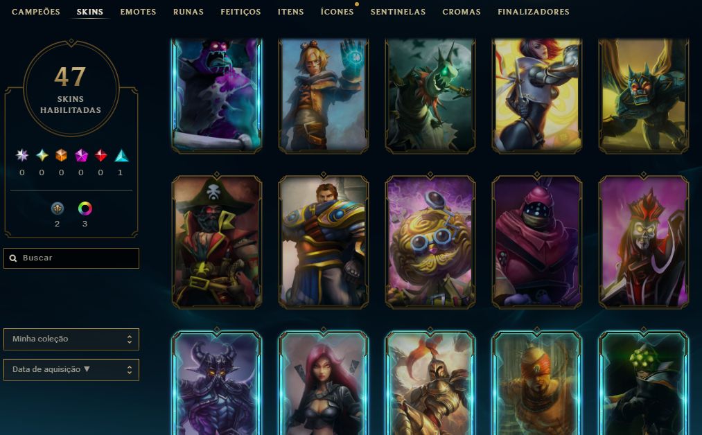 [Entrega Automática] Lol Ouro, 47 Skins, Upada na Mão, Mmr Top! 100% Segura