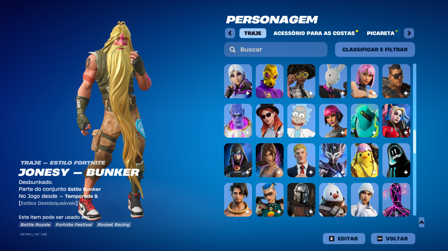 CONTA EPIC DE FORTNITE COM DIVERSOS PASSES + SALVE O MUNDO (V-bucks INFINITO)