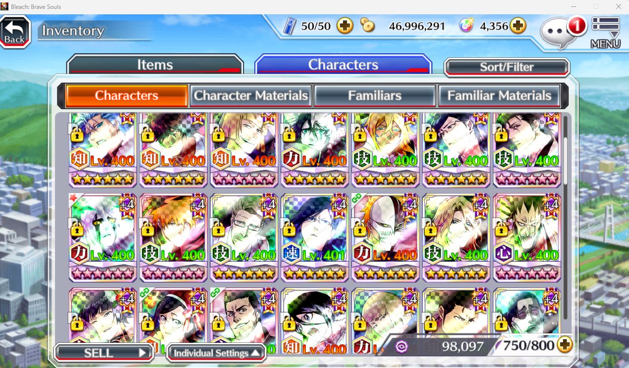 Conta Bleach Brave Souls Guild Rank S