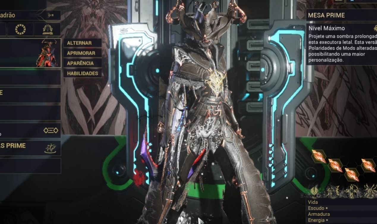 Warframe Mr14 | Mesa Prime Red Crit 5 Tau | Torid/odio Incarnon | Skins Legado|
