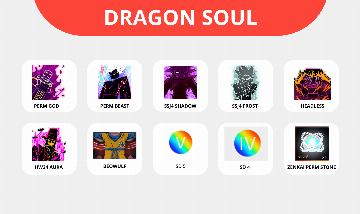 Itens Dragon Soul Roblox: Souls /Auras / god, beast, shadow, frost...