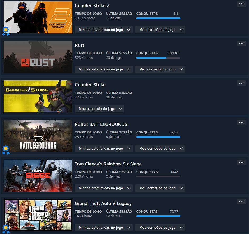 CONTA CS2 PREMIER COM MEDALHAS/STEAM NIVEL 50 E MUITOS JOGOS!!!