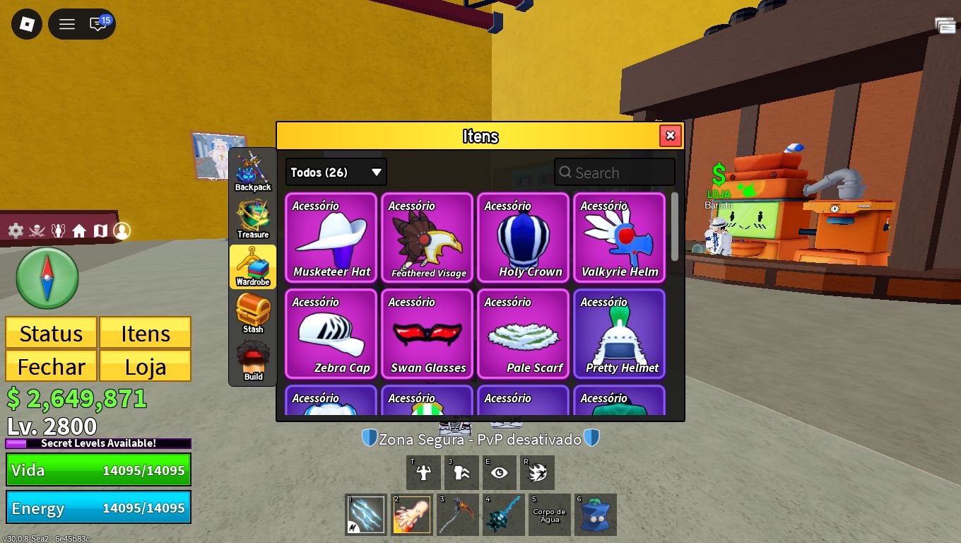 CONTA BLOX FRUITS | LVL 2800 + DOUGH PERM + 2X MASTERY E MAIS!