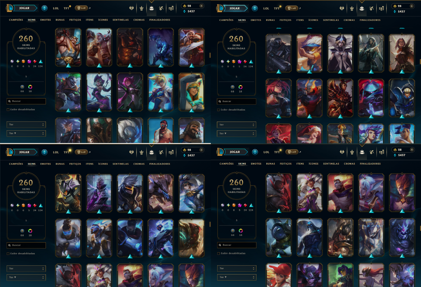 6 SKINS ULTIMATE | NIVEL 309 | GOLD III | 6 SKINS ULTIMATE | 260 SKINS NO TOTAL