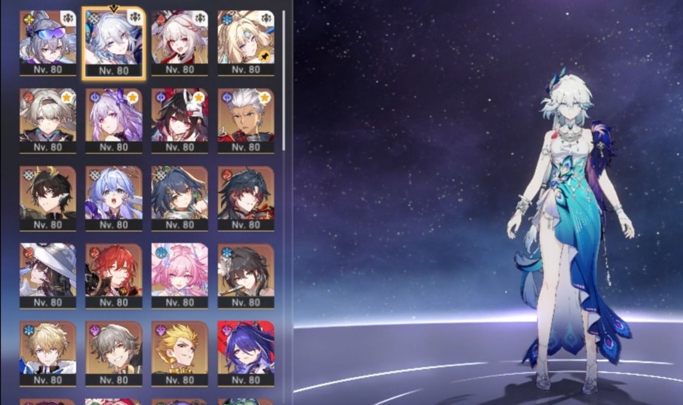 Conta Hsr com: Castorice+Skin+Bis, Firefly+Bis e com 100 giros limitados