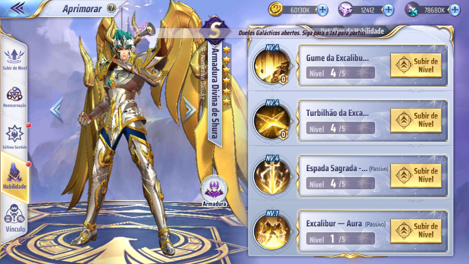 Conta Saint Seiya Awakening Serv.141 Vem com Shura DC reparado