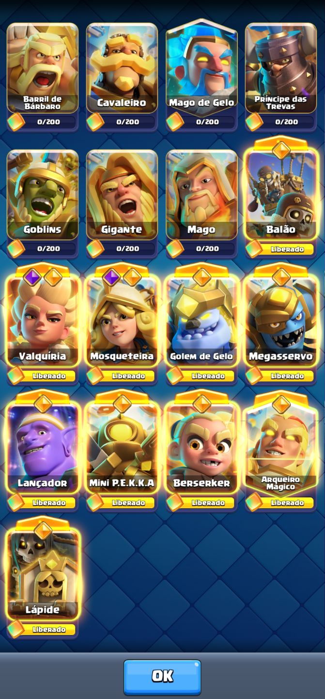 CONTA CLASH ROYALE 10 ANOS + EMOTE RARO FANTASMA REAL|14.000 TROFÉUS|REI 16 MAX