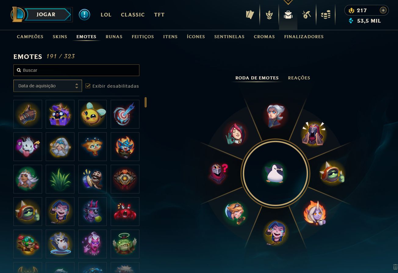 CONTA LOL + VALORANT + WILD RIFT | 238 SKINS LOL | 25 SKINS VALORANT