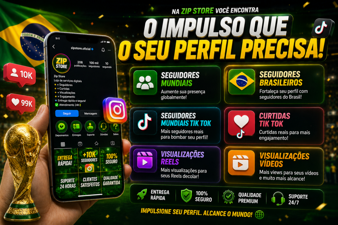 SEGUIDORES INSTAGRAM - SEGUIDORES TIKTOK - VIEWS STORYS E REELS - CURTIDAS