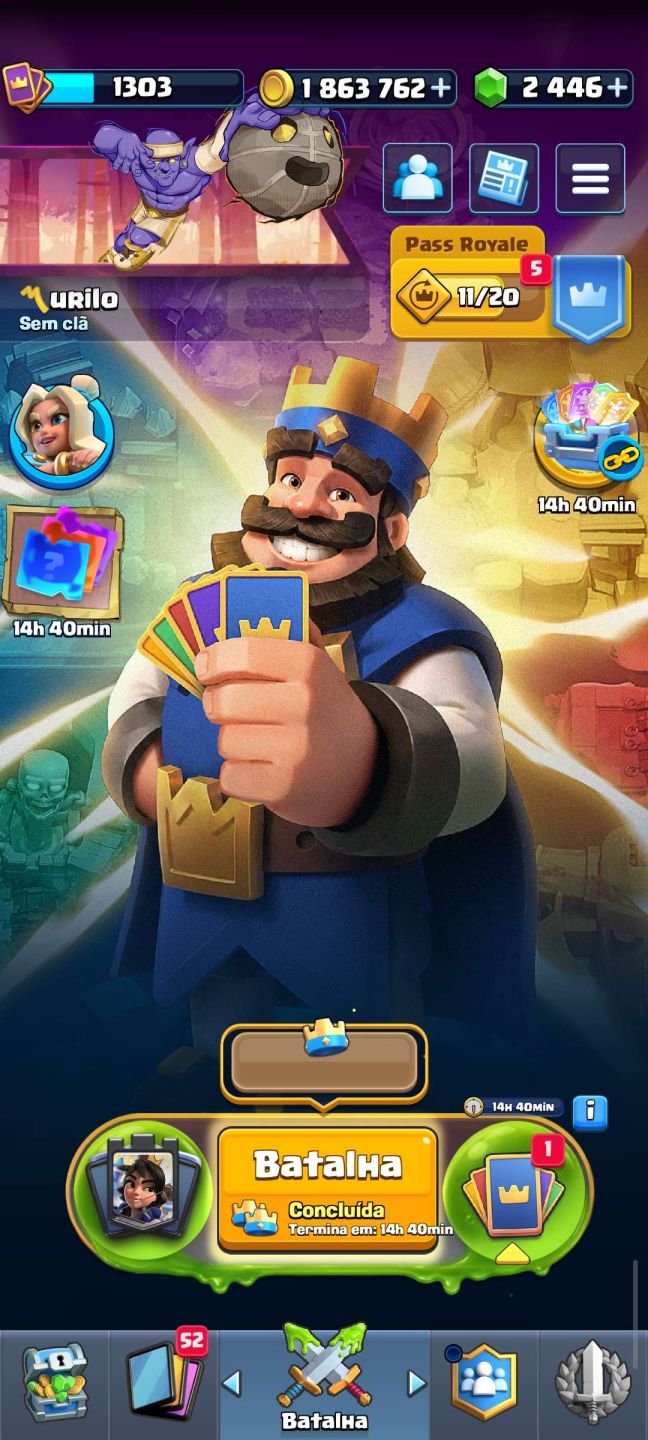 Conta Clash Royale 11500 troféus [FULL ACESSO]