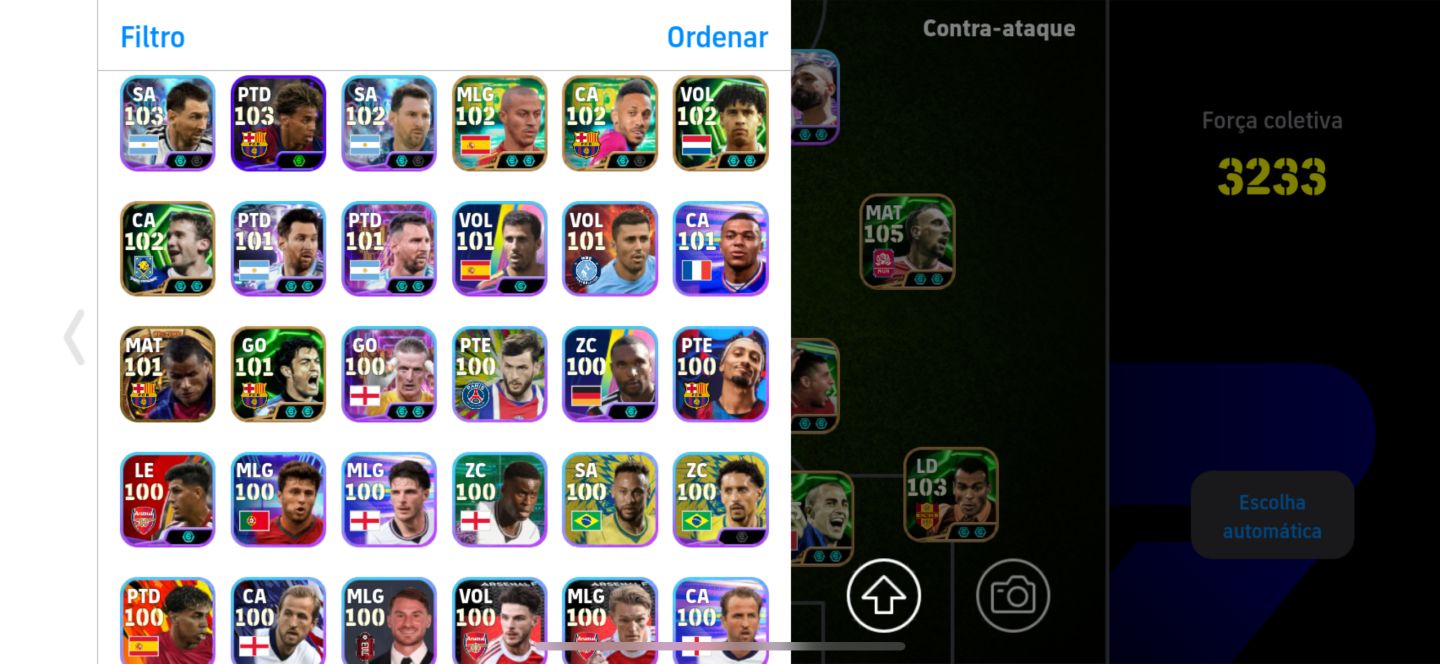 CONTA EFOOTBALL 3233 | NEYMAR 107 | VAN DER SAR 108 | ETC..