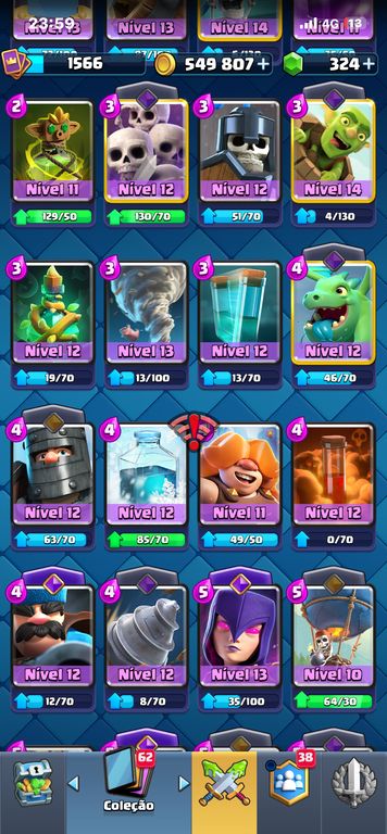 CONTA CLASH ROYALE 10.030 TROFÉUS | QUASE TODAS AS CARTAS | 12 EVOLUÇOES