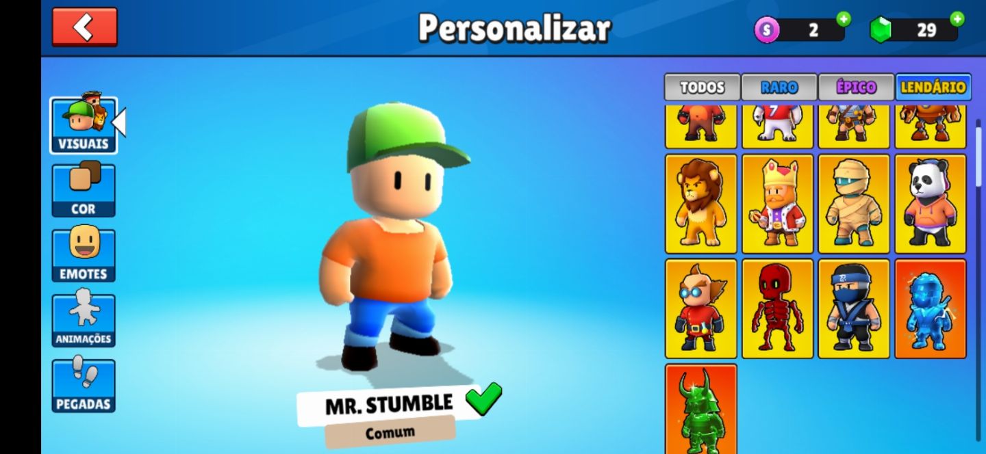 Conta de stumble guys