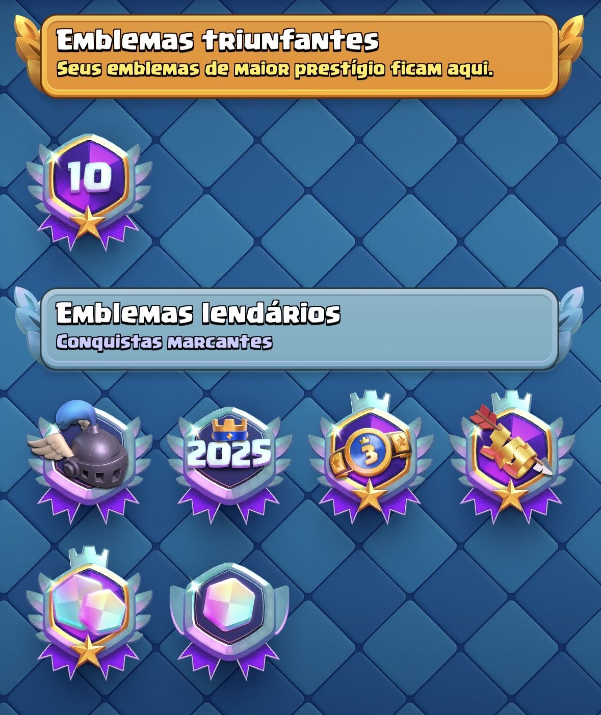 Conta Clash Royale Emblema 10 anos