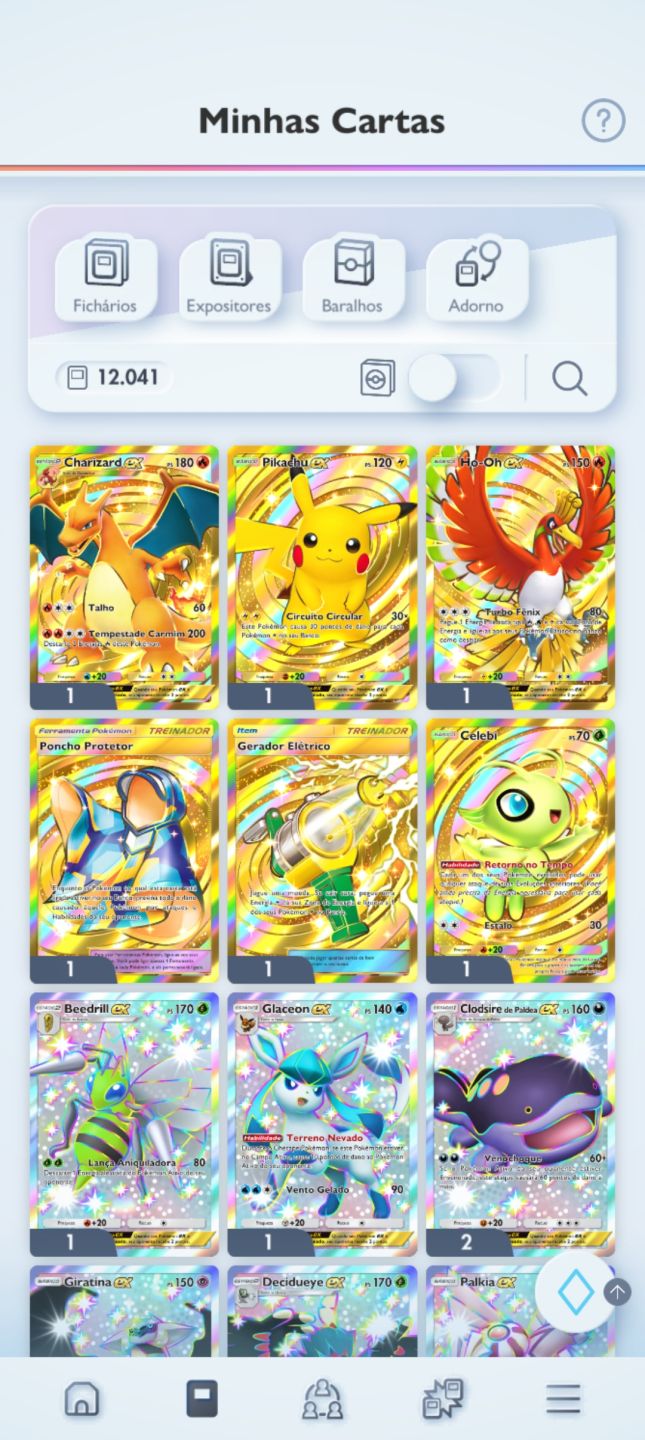 Conta Pokémon TCG Pocket NV 60 | 6 GOLDS (Charizard/Pikachu) + 30 ex Shiny!