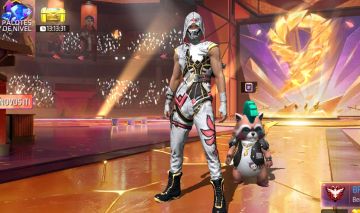 Conta de free fire com coelho roxo