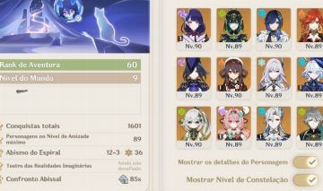 CONTA GENSHIN END GAME AR 60 (CONTA HSR E ZZZ BÔNUS)