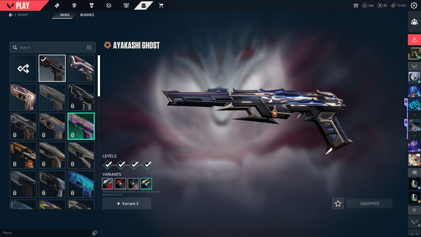 Conta de valorant com skins dima 2 preco negociavel