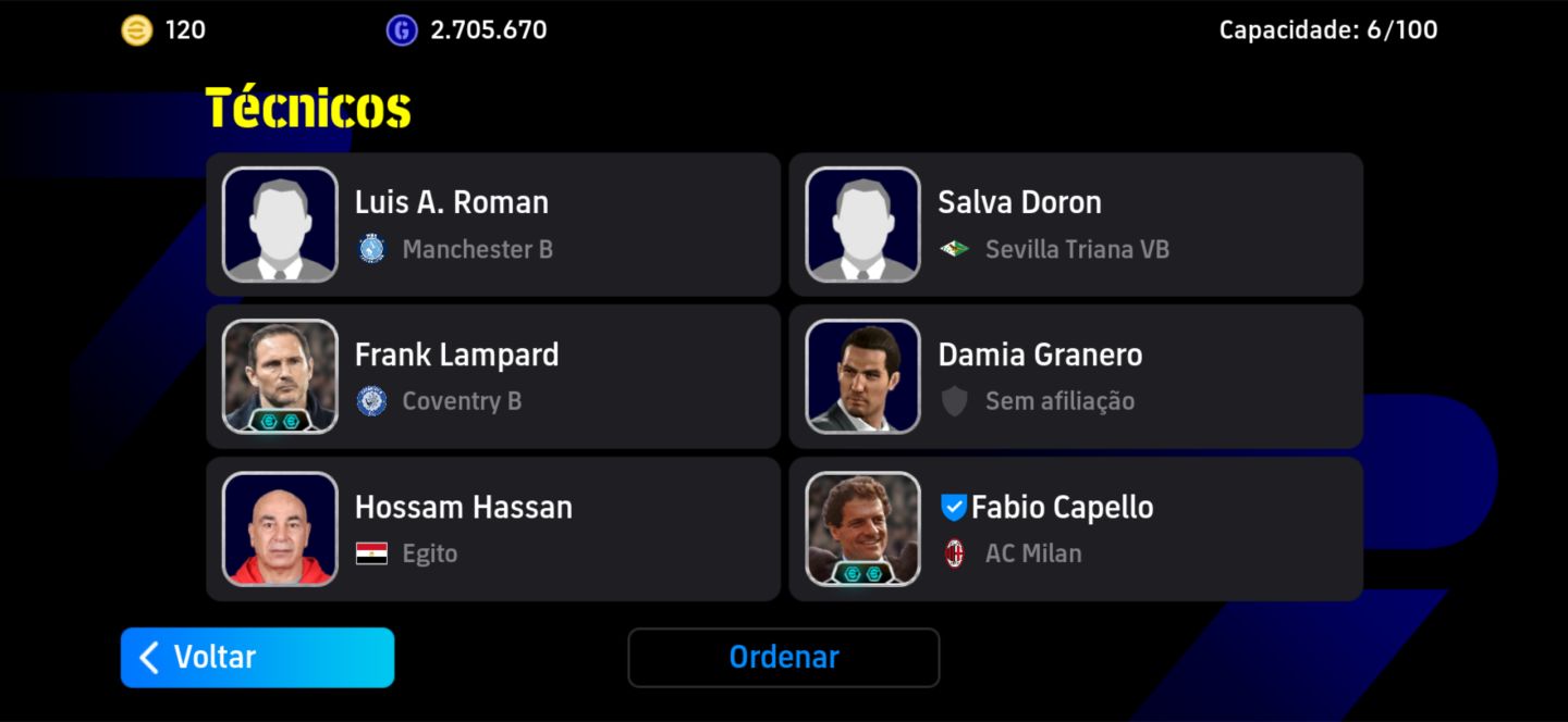 CONTA eFOOTBALL TOP FORÇA 3.189 | PELÉ 107 + ETOO 103