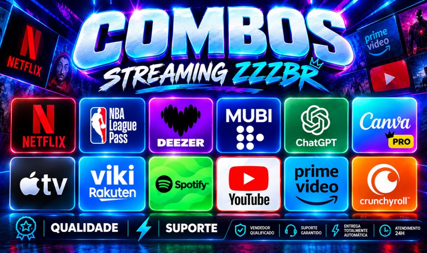 NETFLIX/CHATGPT/PRIMEVIDEO/VIKI/YOUTUBE/SPOTIFY/DEEZER/MUBI/ ENVIO AUTOMÁTICO