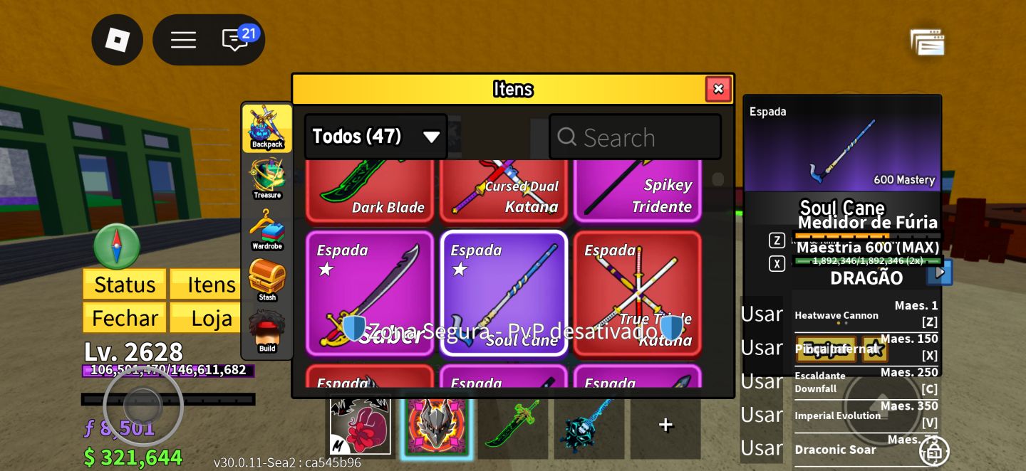 CONTA BLOX FRUITS ANTIGA COM DRAGON PERM e PORTAL PERM!!!