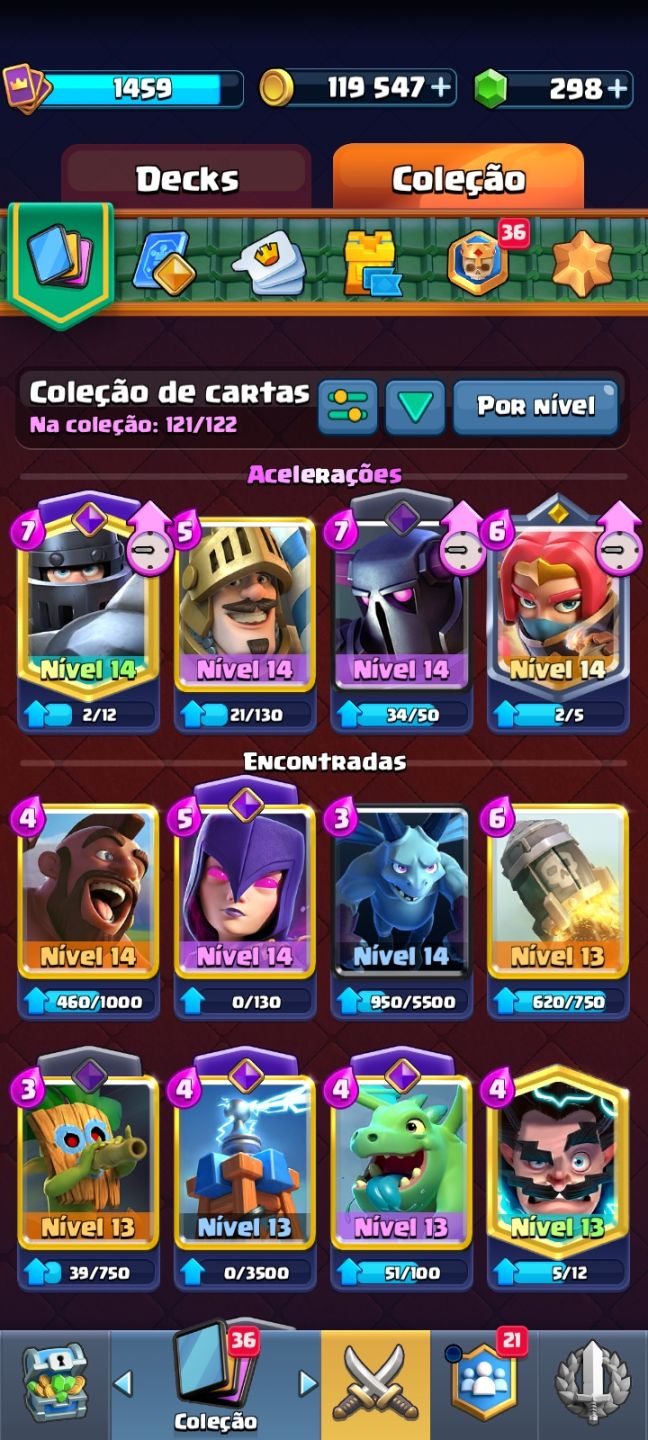 CONTA CLASH ROYALE 8 EVO