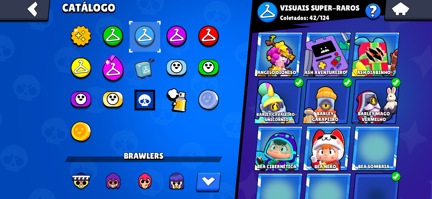 CONTA BRAWL STARS COM MUITOS BRAWLERS, SKINS, GEMAS, MOEDAS E BLINGS
