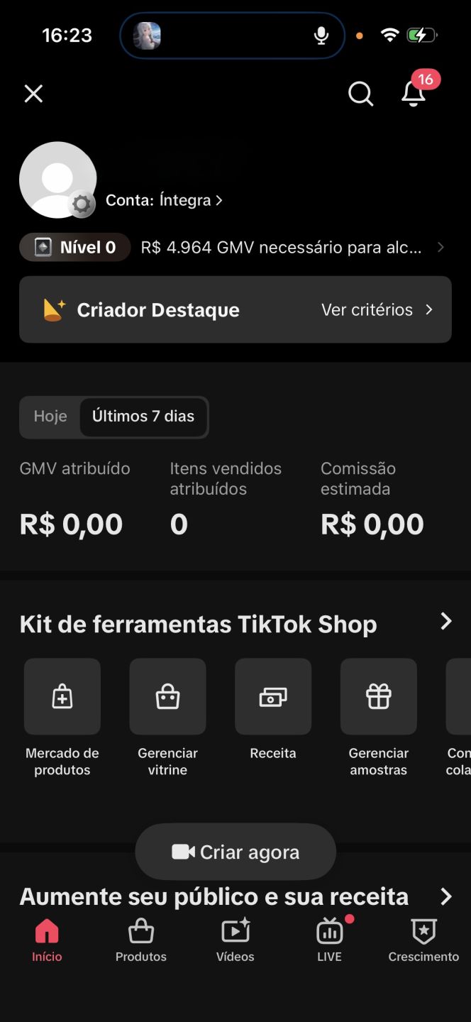 CONTA TIKTOK 15,400 MIL SEGUIRES, ACESSO A TIKTOK SHOP E LIVE
