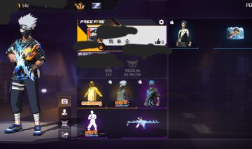 CONTA FF + NAILOONG + KAKASHI + 2 SKINS + EMOTE + XM8 ATRIBUTADA (SEU EMAIL)
