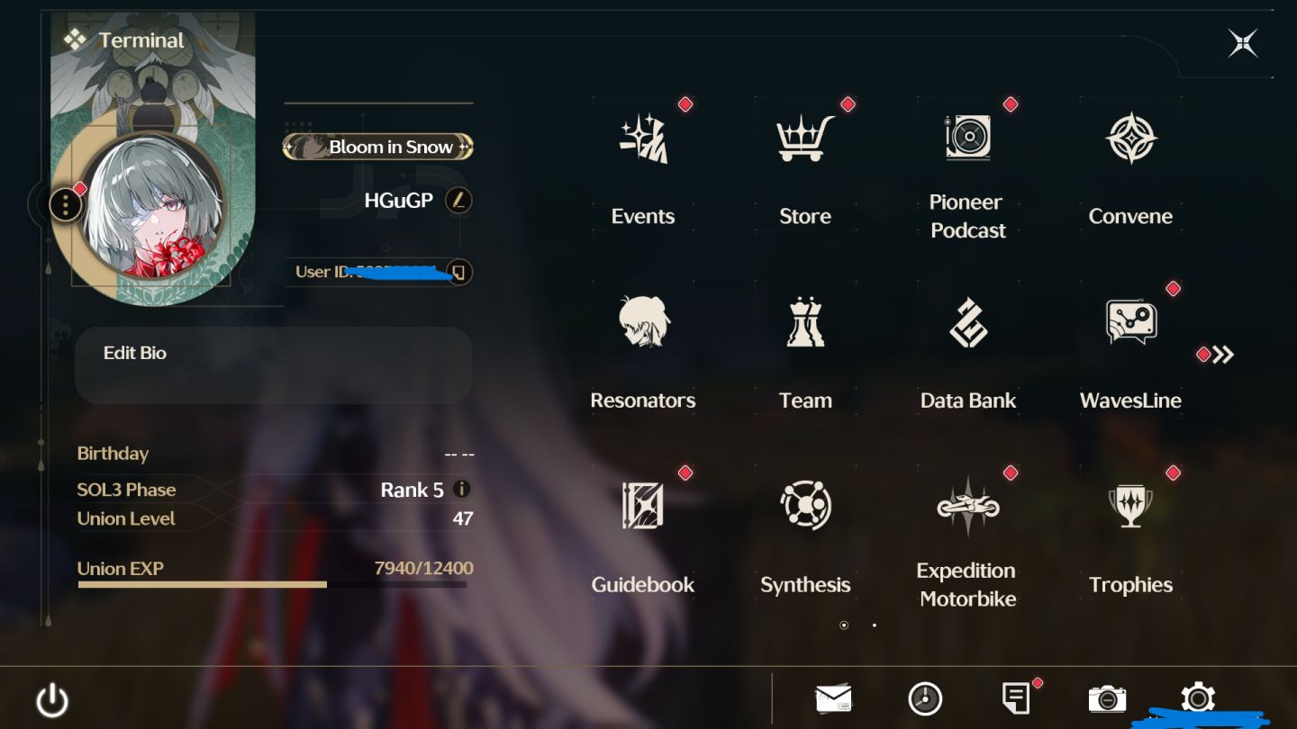 Conta Wuthering Waves Hsin+Hiyuki+Lucilia+Muito mais