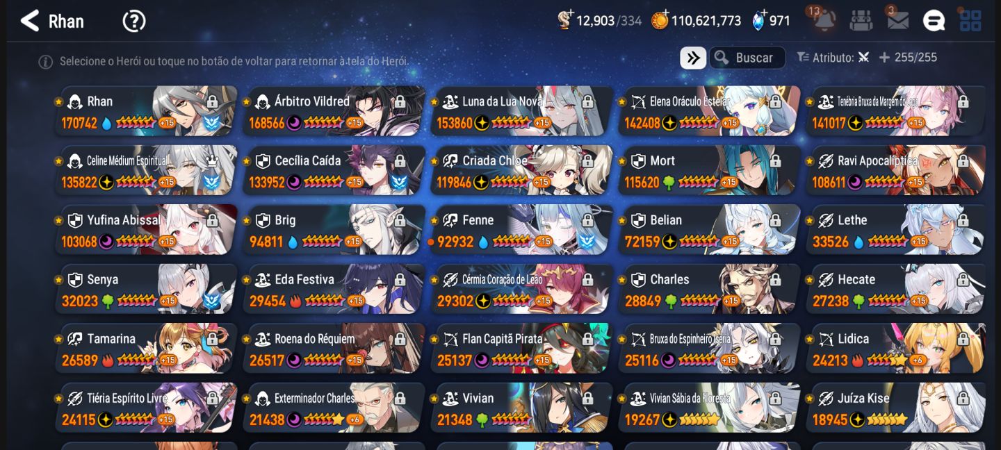 Conta de epic seven com muitos personagens e muitos MLs