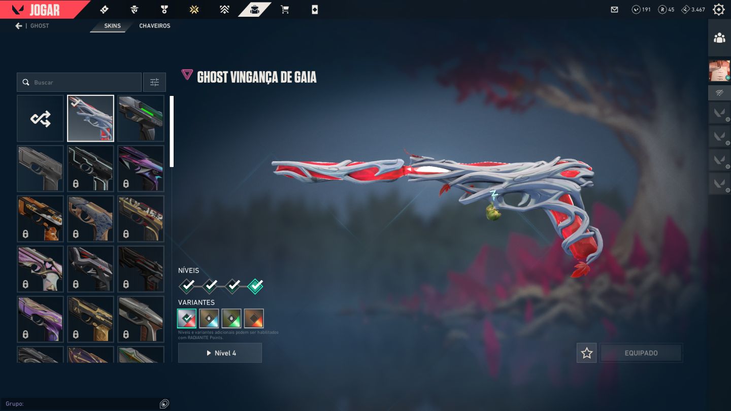 CONTA VALORANT PASSE UPADO + VÁRIAS SKINS PLAT 2