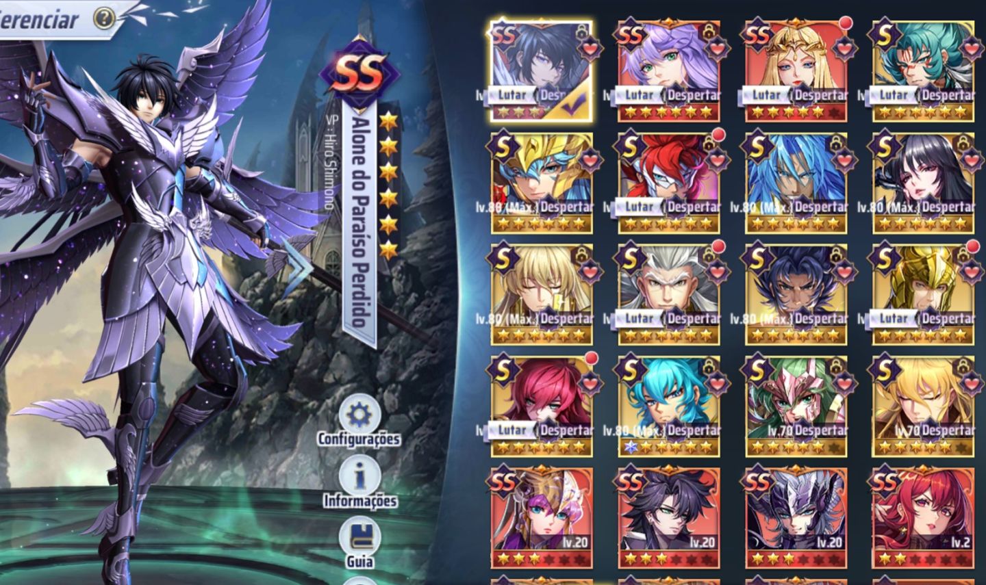 Conta Saint Seiya Awakening A-150
