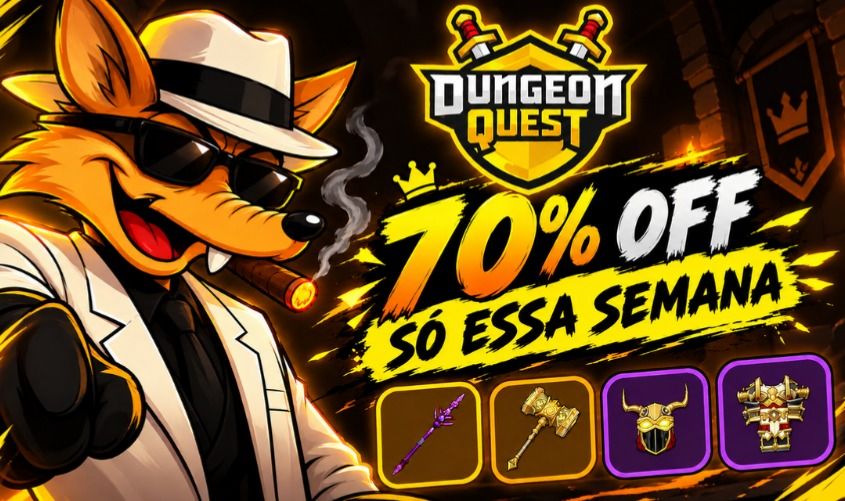 (70% OFF) Dungeon Quest Reborn - Carrys, Itens & Gold