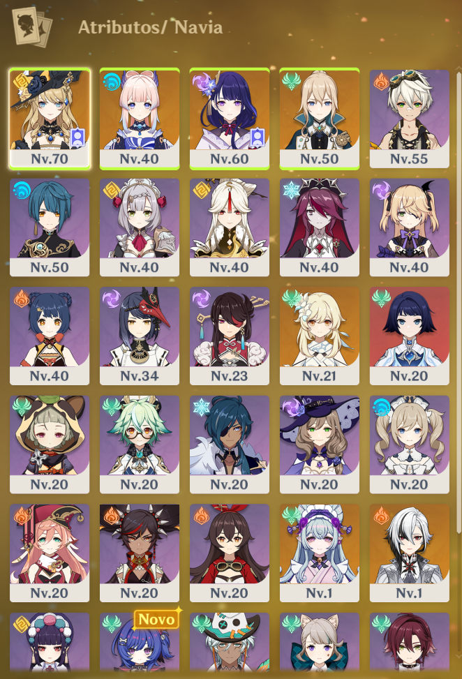 Contas de Genshin impact com Ayaka + Raiden AR42 & AR40