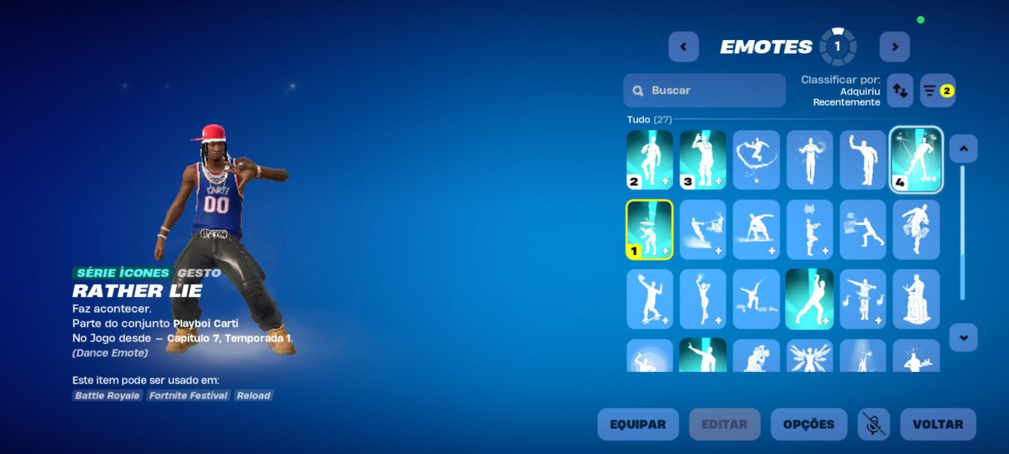CONTA FORTNITE BUNDLE PLAYBOI CARTI COMPLETO