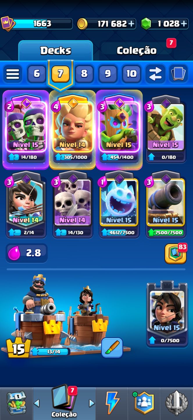 CONTA CLASH ROYALE COM TODAS AS CARTAS - VÁRIAS EVOLUÇÕES! E COM 9 ANOS DE JOGO!