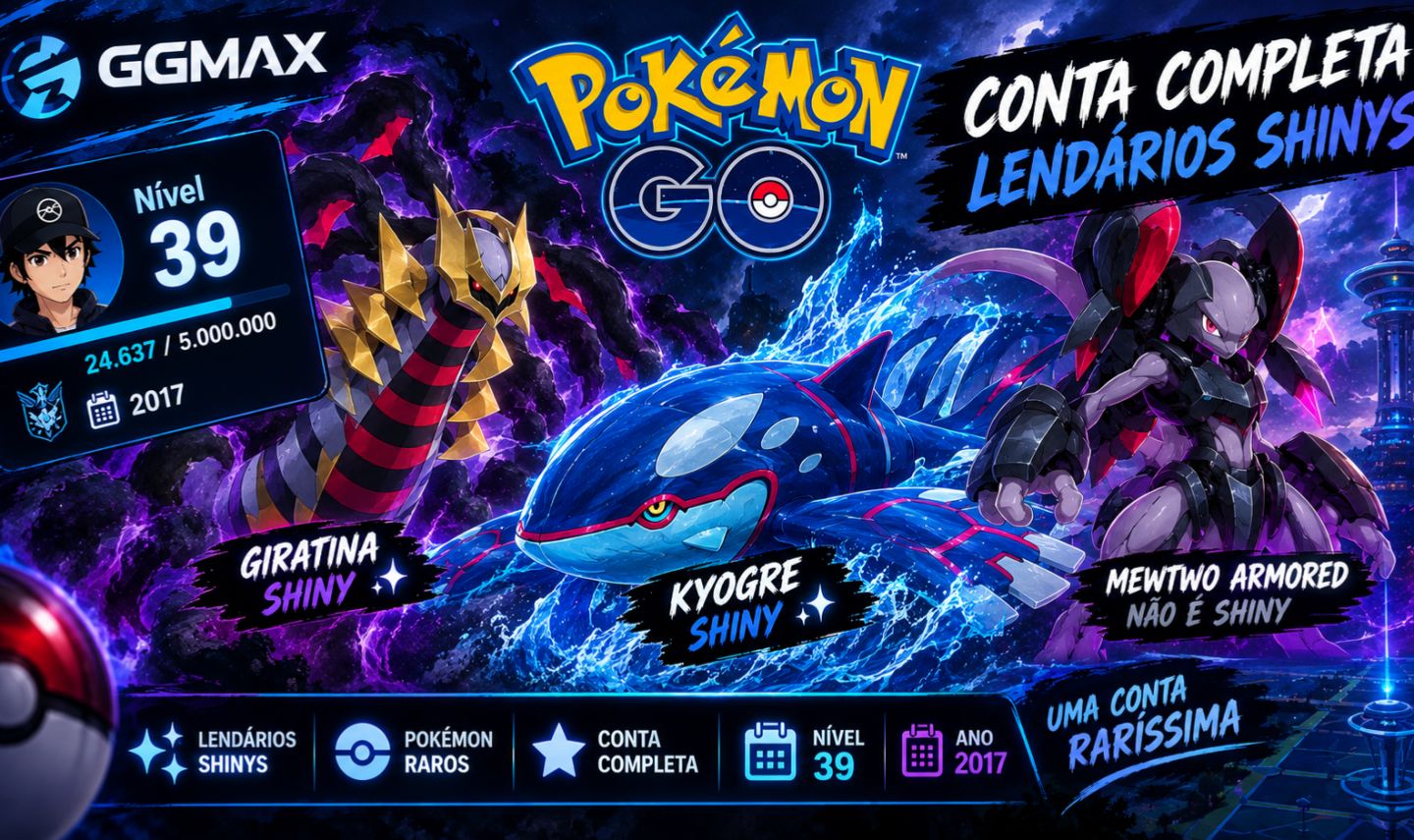 Conta Pokémon GO Nível 39 | 2017| Giratina Shiny + Kyogre Shiny + Mewtwo Armored