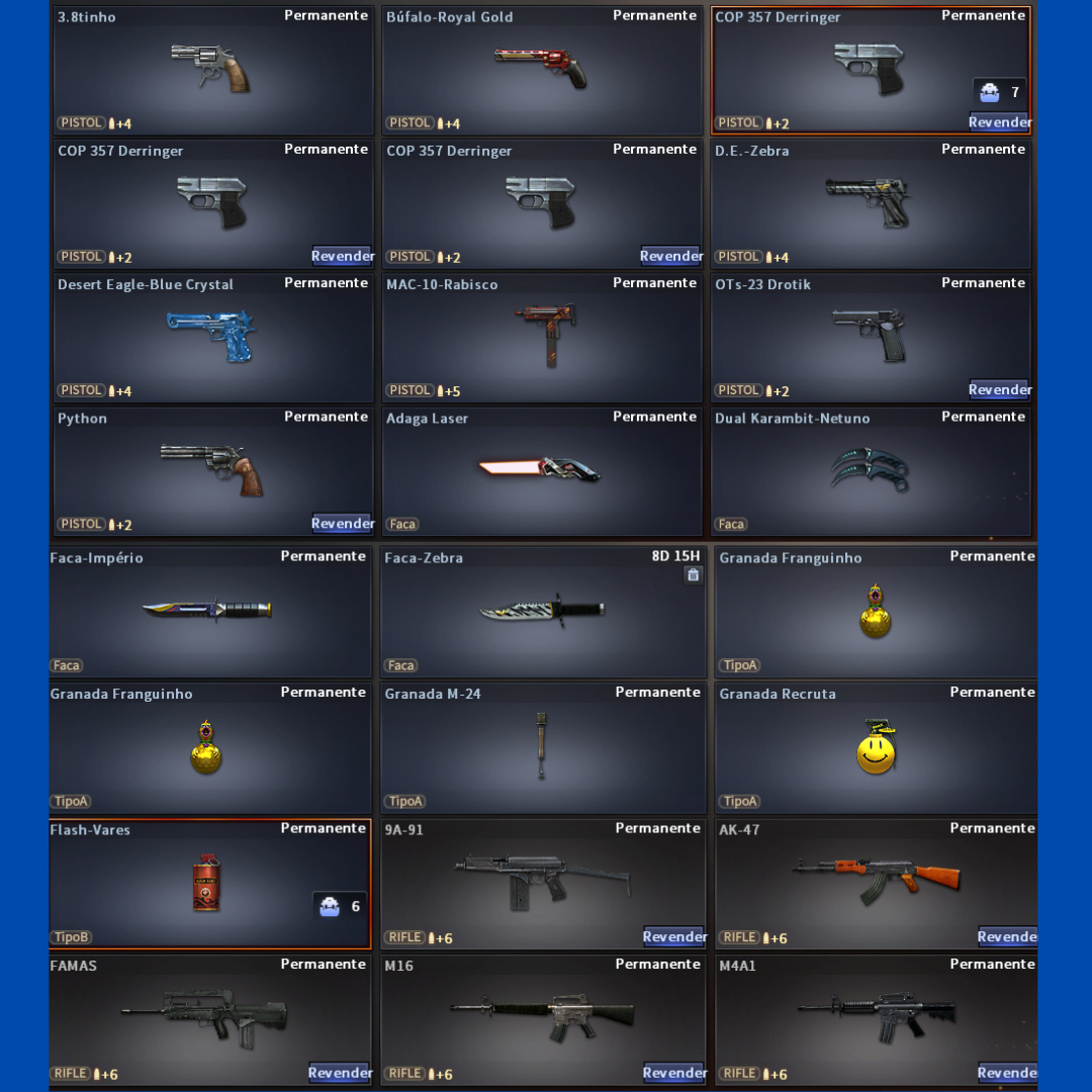 CONTA CROSSFIRE / 27 VIPS / 244 ITEMS / FULL ACESSO
