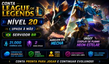 CONTA LEAGUE OF LEGENDS NÍVEL 20 com 21 mill EA