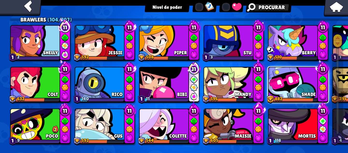 CONTA BRAWL STARS COM 40K DE TROFEÚS