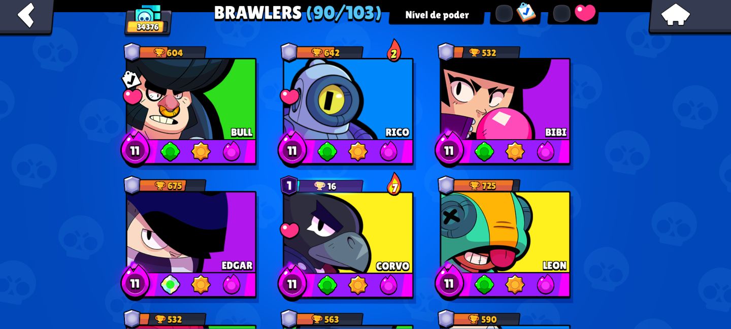Conta Brawl Stars 36k de Troféus Full Acesso