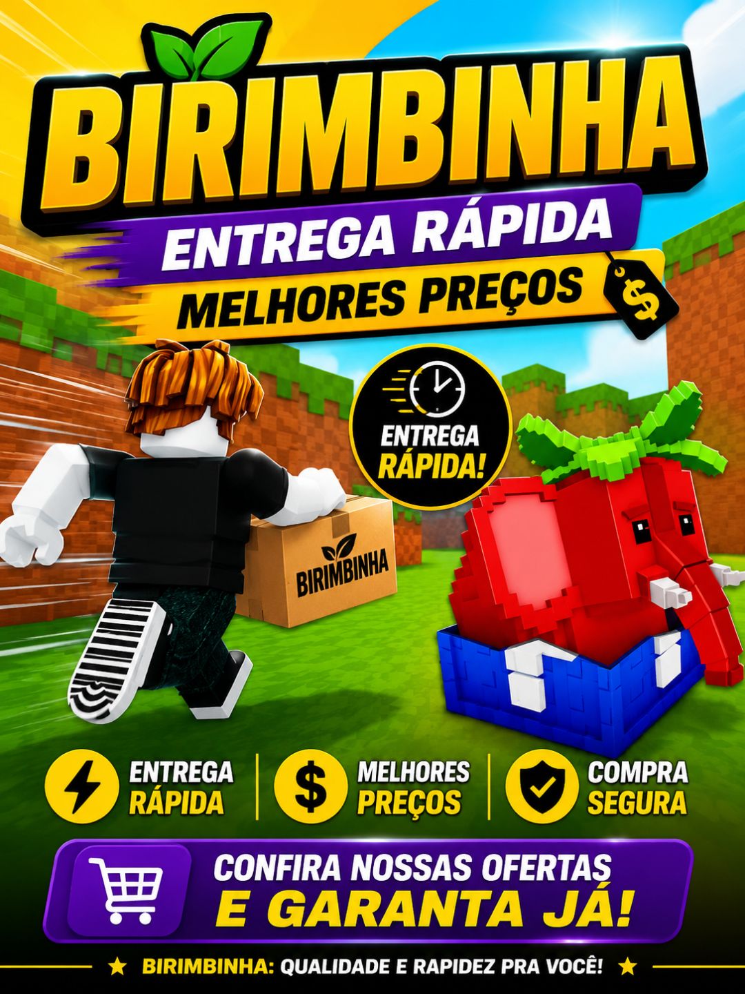 (MEGA PROMO)Chute um Bloco da Sorte/Kick Lucky Block BRAINROTS DE 20t/s A 1.2Q/s