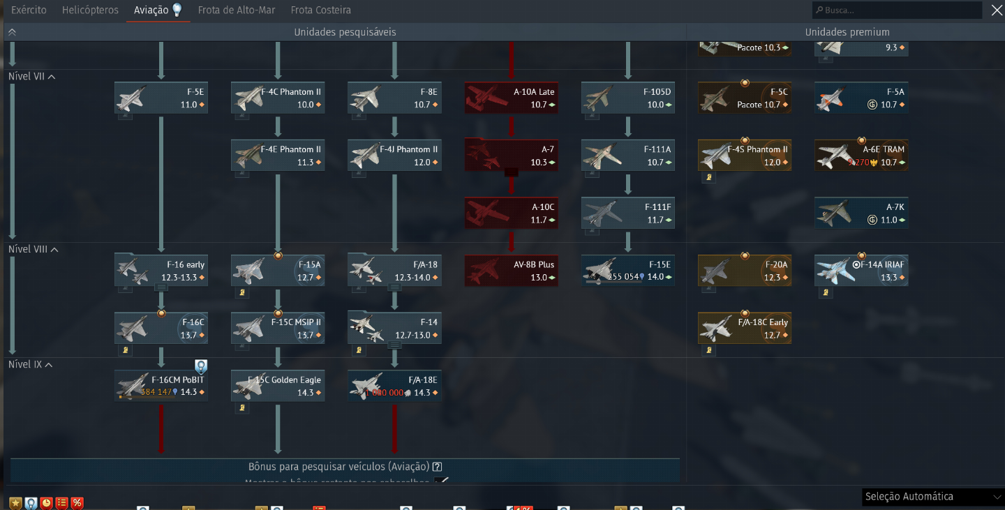 CONTA WAR THUNDER 2013 - 45 VEICULOS PREMIUM - MAIORIA DOS TOP TIER!