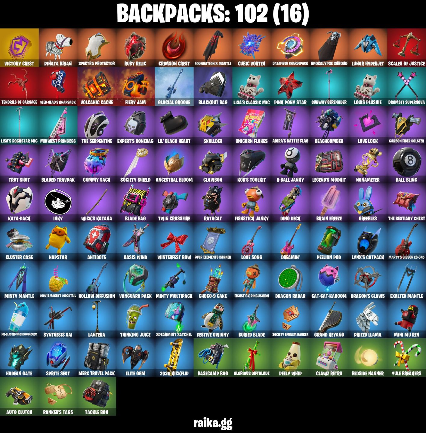 51 Skins - Carnage, Spider man, Peter Griffin, 500 vbucks