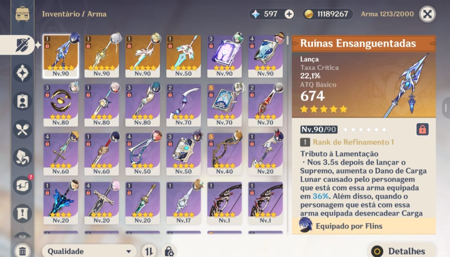 Genshin impact conta de 2023 [3.4] Ar 57