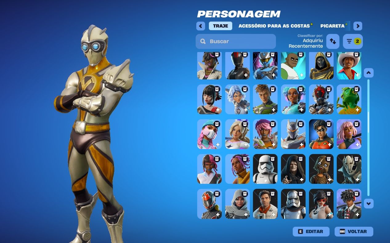 Conta Fortnite + Epic Games conta da Epic Games com excelente coleção