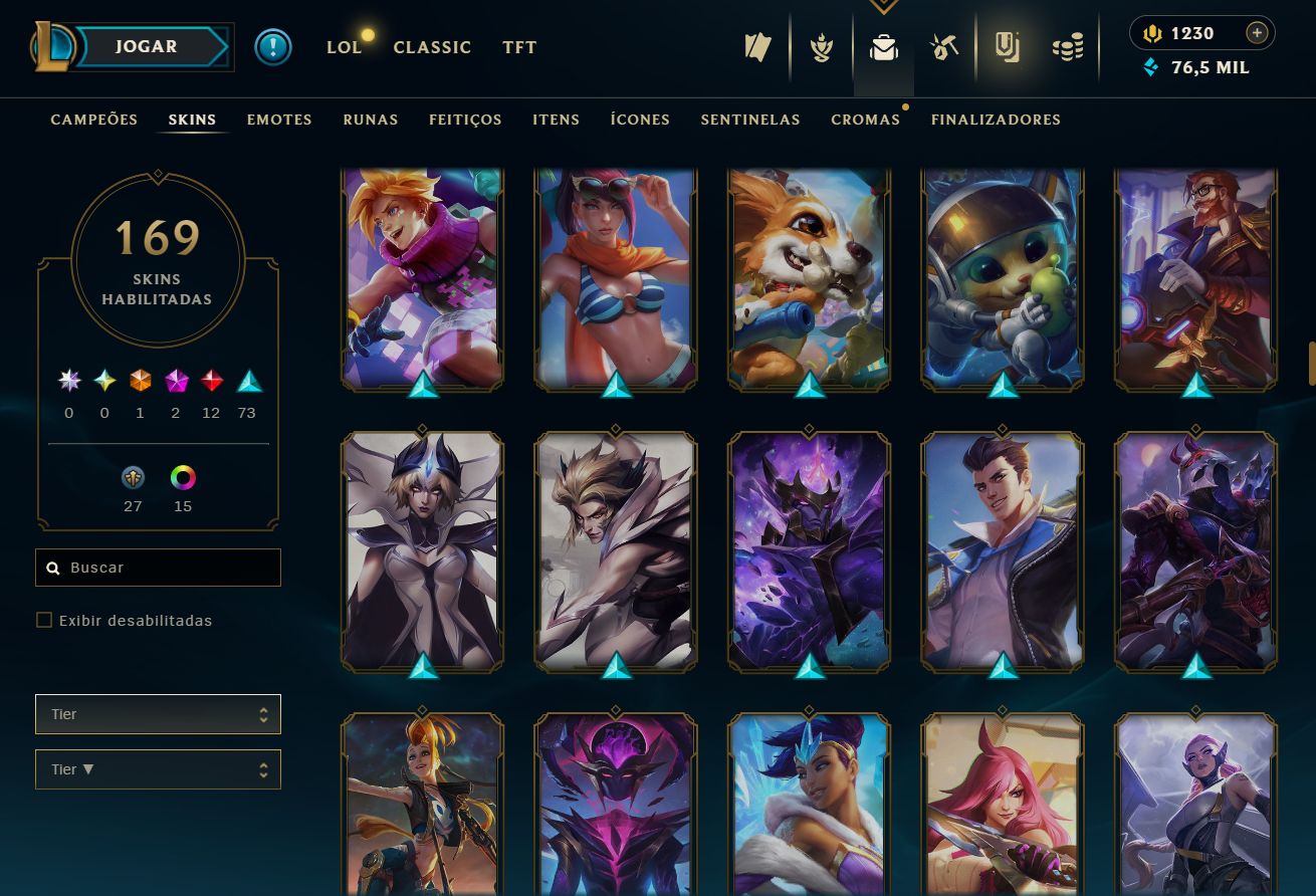 CONTA PRATA II - 169 SKIN - FULL CHAMP + ESPÓLIOS CHEIO! - 100% SEGURA!