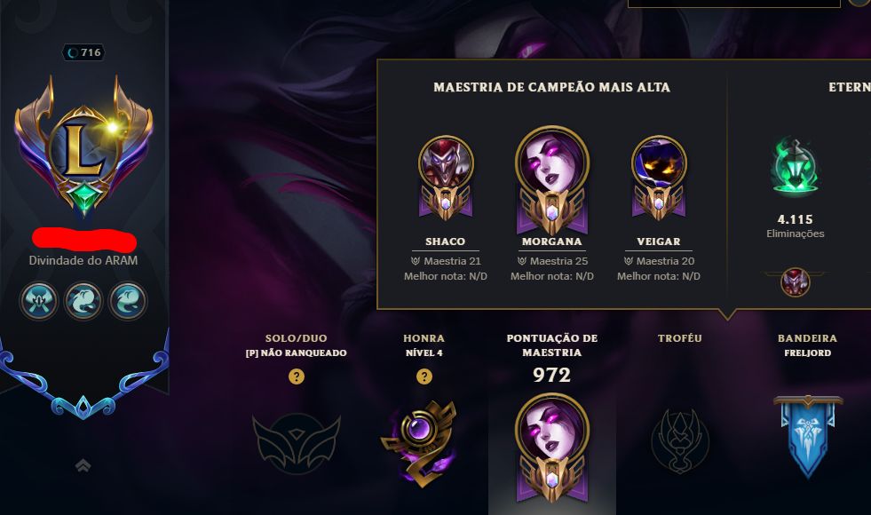 LEAGUE OF LEGENDS 239 SKINS NIVEL 716 TODOS CAMPEOES UNRANKED